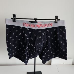 Emporio Armani Black Boxer Briefs with Pattern